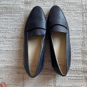 Amalfi Rangoni made in Italy Orosei Flat Navy Parmasoft Leather Loafers Shoes 8N